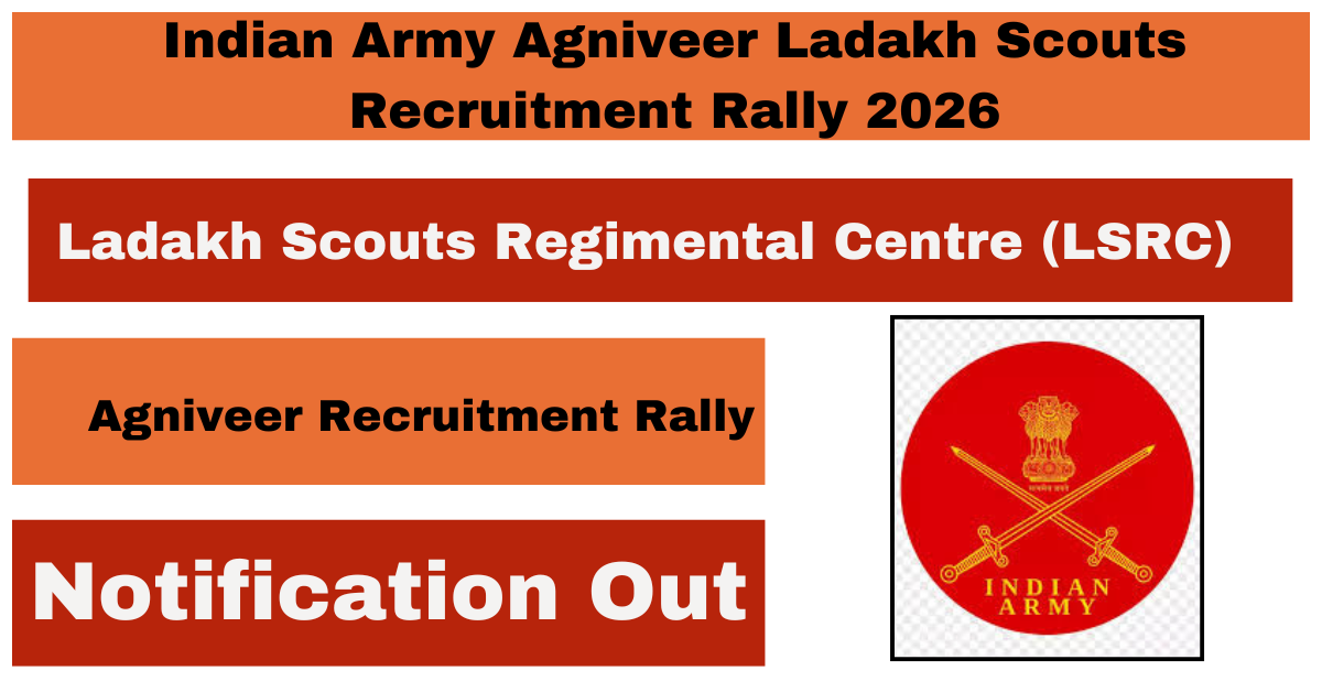 Indian Army Agniveer Ladakh Scouts Recruitment Rally 2026 Notification PDF, Rally Date, Eligibility, Age Limit, Venue & Important Dates