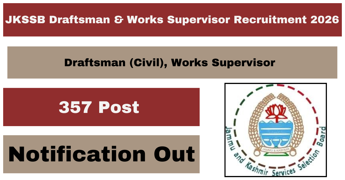 JKSSB Draftsman & Works Supervisor Recruitment 2026