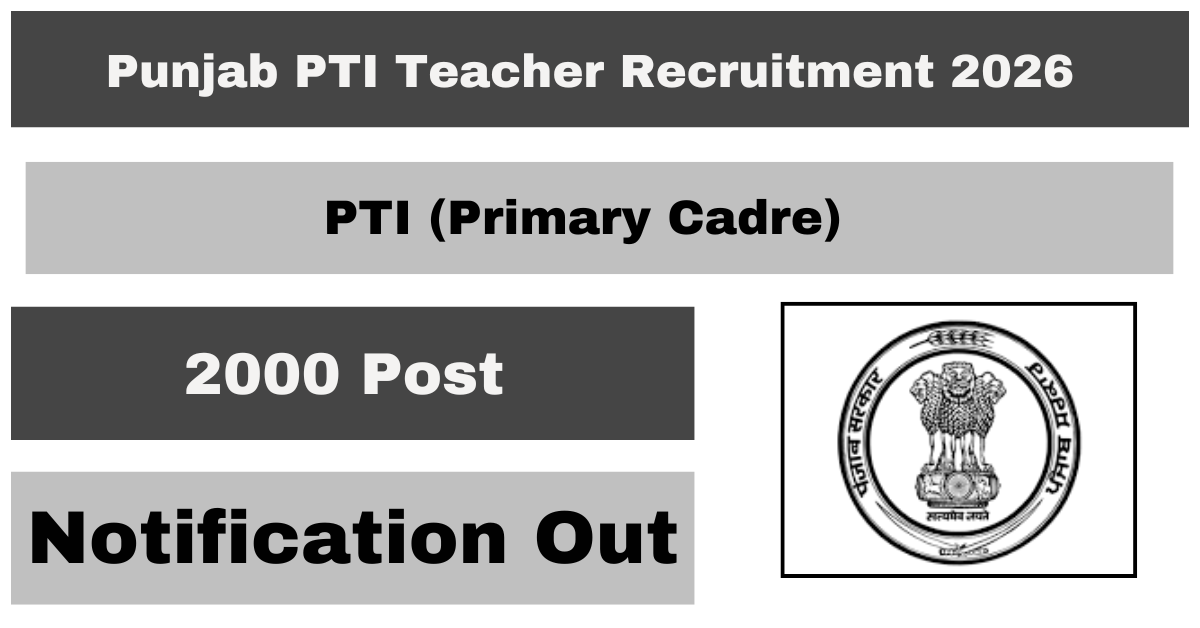 Punjab PTI Teacher Recruitment 2026