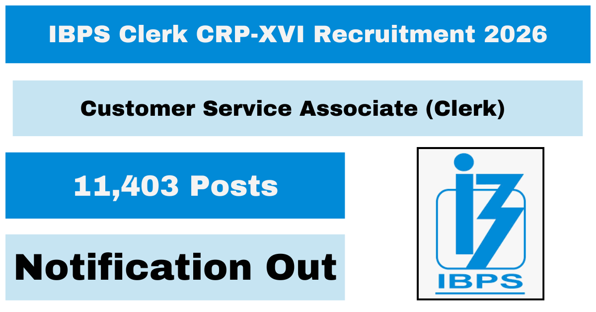IBPS Clerk CRP-XVI Recruitment 2026