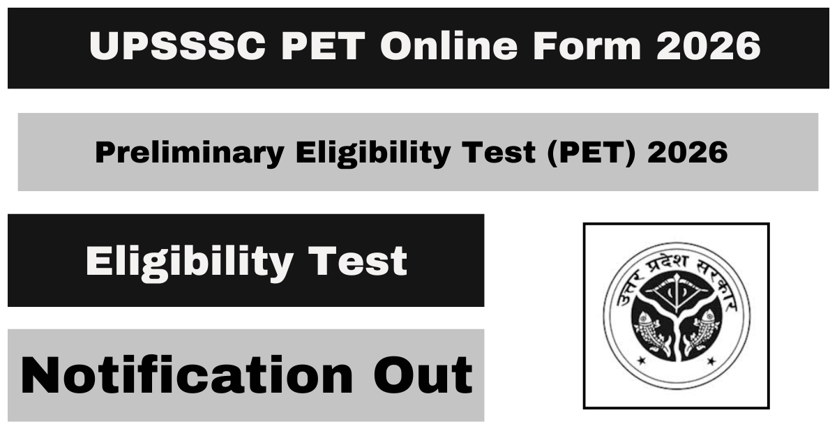 UPSSSC PET Online Form 2026