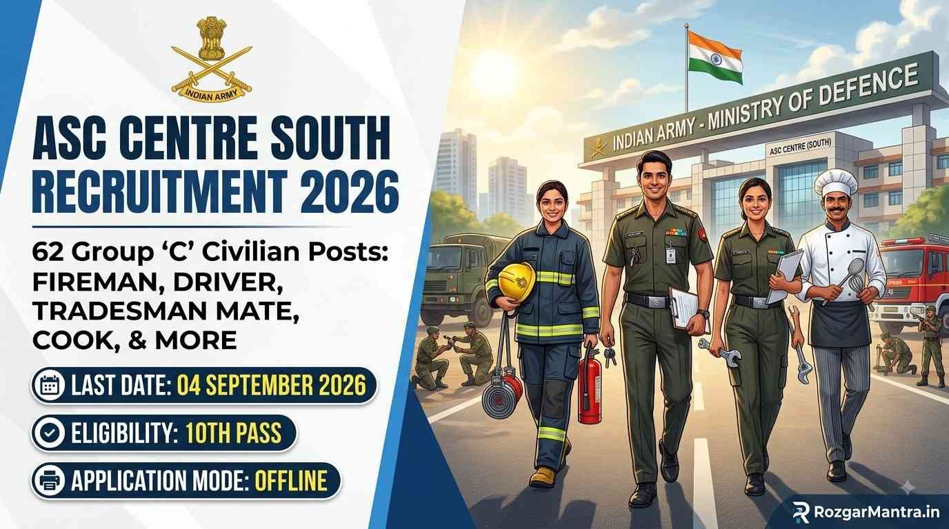 ASC Centre South Recruitment 2026