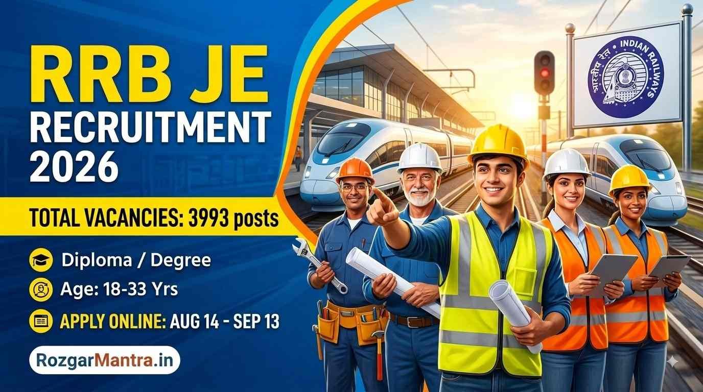 RRB Junior Engineer Recruitment 2026